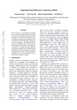 Analyzing Neural Discourse Coherence Models