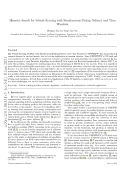 Memetic Search for Vehicle Routing with Simultaneous Pickup-Delivery and
  Time Windows