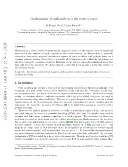Fundamentals of path analysis in the social sciences