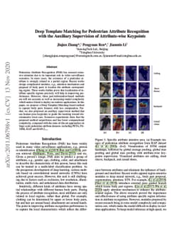 Deep Template Matching for Pedestrian Attribute Recognition with the
  Auxiliary Supervision of Attribute-wise Keypoints