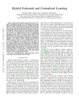 Hybrid Federated and Centralized Learning