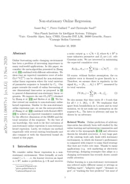 Non-stationary Online Regression