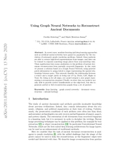 Using Graph Neural Networks to Reconstruct Ancient Documents
