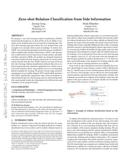 Zero-shot Relation Classification from Side Information