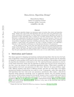 Data-driven Algorithm Design