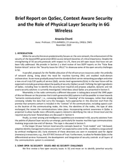 Brief Report on QoSec, Context Aware Security and the Role of Physical
  Layer Security in 6G Wireless