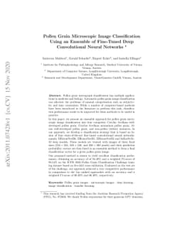 Pollen Grain Microscopic Image Classification Using an Ensemble of
  Fine-Tuned Deep Convolutional Neural Networks