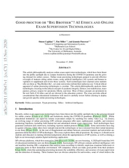 Good proctor or "Big Brother"? AI Ethics and Online Exam Supervision
  Technologies