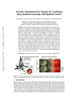 Towards Autonomous Eye Surgery by Combining Deep Imitation Learning with
  Optimal Control