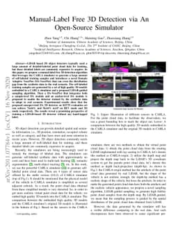 Manual-Label Free 3D Detection via An Open-Source Simulator