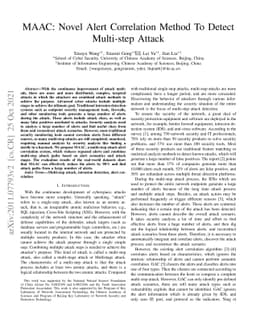 MAAC: Novel Alert Correlation Method To Detect Multi-step Attack