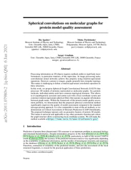 Spherical convolutions on molecular graphs for protein model quality
  assessment