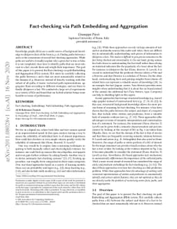 Fact Checking via Path Embedding and Aggregation