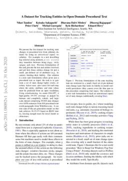 A Dataset for Tracking Entities in Open Domain Procedural Text