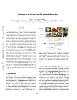 Sub-clusters of Normal Data for Anomaly Detection