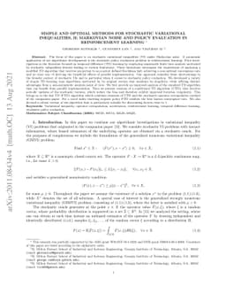 Simple and optimal methods for stochastic variational inequalities, II:
  Markovian noise and policy evaluation in reinforcement learning