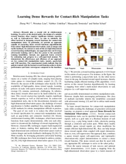 Learning Dense Rewards for Contact-Rich Manipulation Tasks