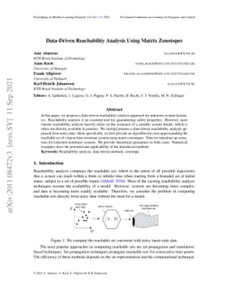 Data-Driven Reachability Analysis Using Matrix Zonotopes