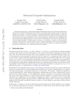 Federated Composite Optimization