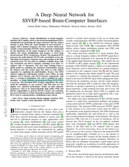 A Deep Neural Network for SSVEP-based Brain-Computer Interfaces