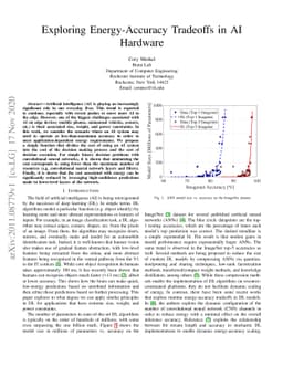 Exploring Energy-Accuracy Tradeoffs in AI Hardware