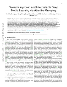 Towards Improved and Interpretable Deep Metric Learning via Attentive
  Grouping