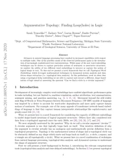 Argumentative Topology: Finding Loop(holes) in Logic