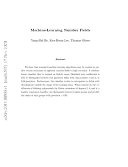 Machine-Learning Number Fields
