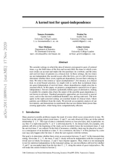 A kernel test for quasi-independence