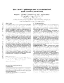 FLAT: Fast, Lightweight and Accurate Method for Cardinality Estimation