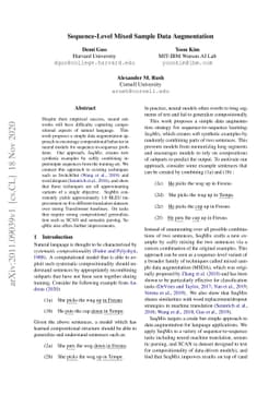 Sequence-Level Mixed Sample Data Augmentation
