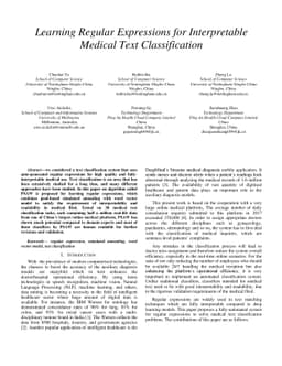 Learning Regular Expressions for Interpretable Medical Text
  Classification Using a Pool-based Simulated Annealing and Word-vector Models