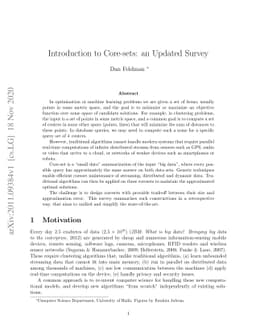 Introduction to Core-sets: an Updated Survey
