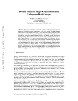 Diverse Plausible Shape Completions from Ambiguous Depth Images