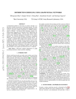 Distributed Scheduling using Graph Neural Networks