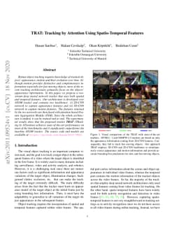 TRAT: Tracking by Attention Using Spatio-Temporal Features
