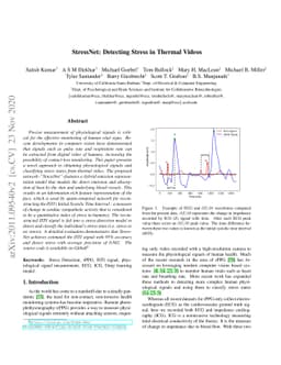 StressNet: Detecting Stress in Thermal Videos