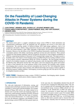 On the Feasibility of Load-Changing Attacks in Power Systems during the
  COVID-19 Pandemic