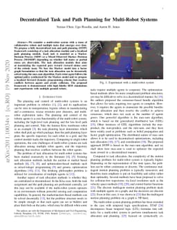 Decentralized Task and Path Planning for Multi-Robot Systems