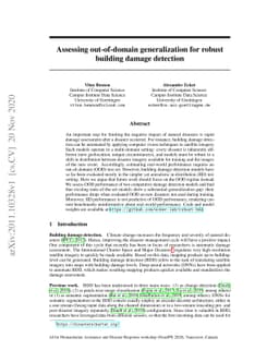 Assessing out-of-domain generalization for robust building damage
  detection
