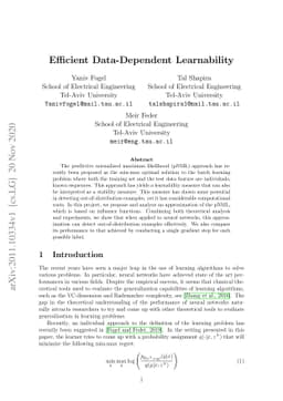 Efficient Data-Dependent Learnability