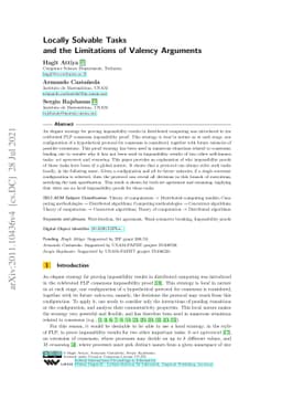 Locally Solvable Tasks and the Limitations of Valency Arguments
