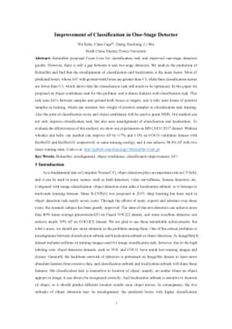 Improvement of Classification in One-Stage Detector
