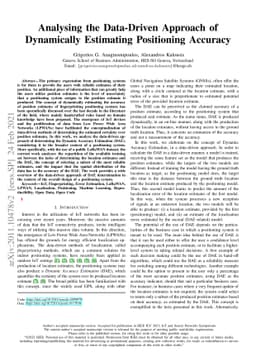 Analysing the Data-Driven Approach of Dynamically Estimating Positioning
  Accuracy