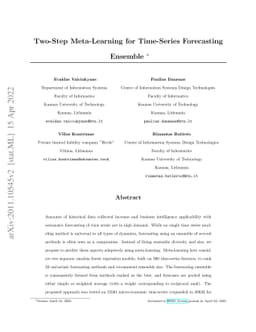 Two-Step Meta-Learning for Time-Series Forecasting Ensemble
