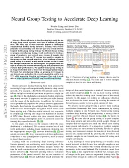 Neural Group Testing to Accelerate Deep Learning