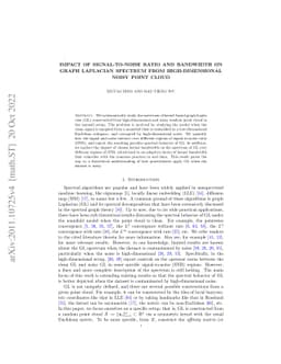 Impact of signal-to-noise ratio and bandwidth on graph Laplacian
  spectrum from high-dimensional noisy point cloud