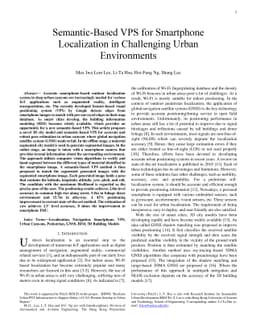 Semantic-Based VPS for Smartphone Localization in Challenging Urban
  Environments