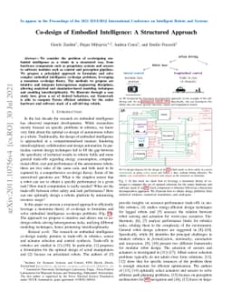 Co-Design of Embodied Intelligence: A Structured Approach