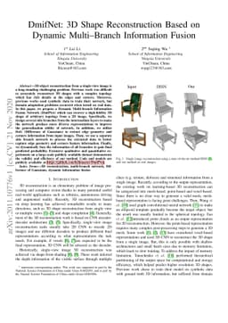DmifNet:3D Shape Reconstruction Based on Dynamic Multi-Branch
  Information Fusion